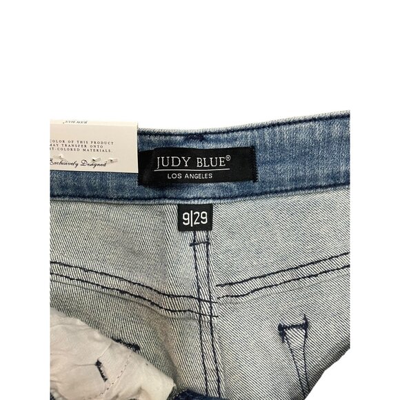 Judy Blue Medium‎ Blue Mid Rise Straight Crop Jeans - Picture 5 of 6